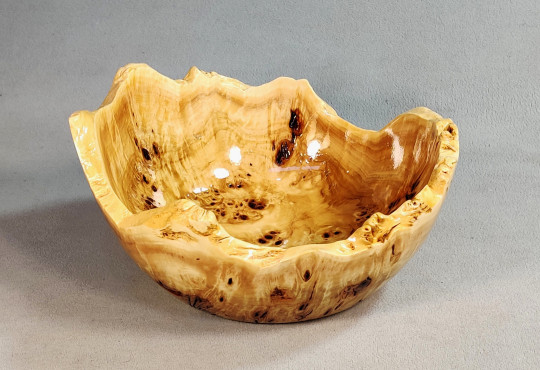 Handmade Poplar Wooden Bowl 